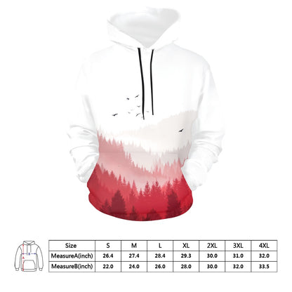 Red Mountainscape Hoodie