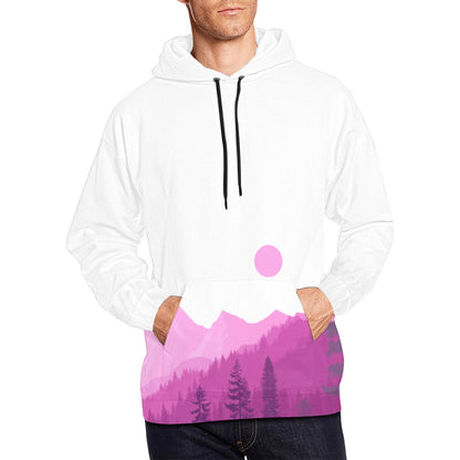 Pink Mountainscape Hoodie