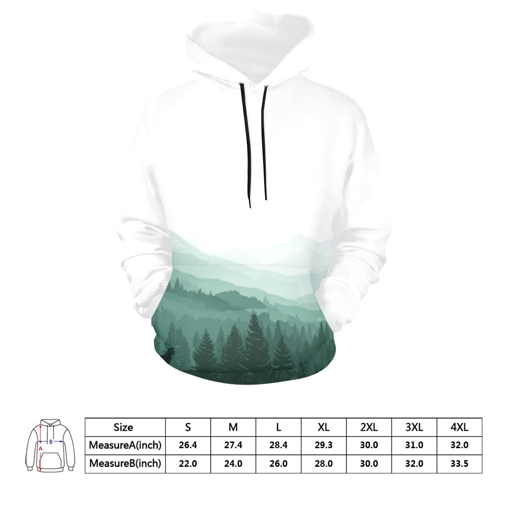 Green Mountainscape Hoodie
