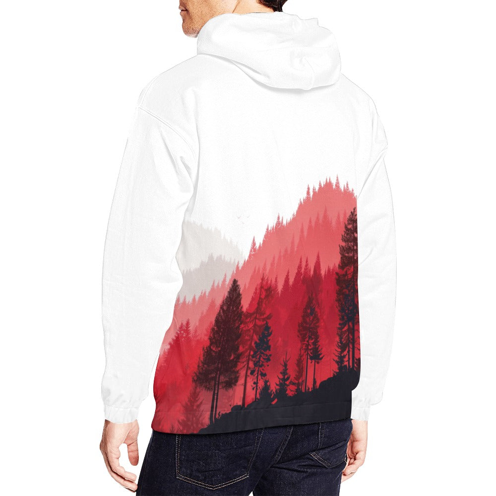 Red Mountainscape Hoodie