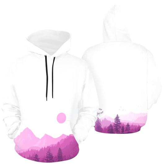 Pink Mountainscape Hoodie