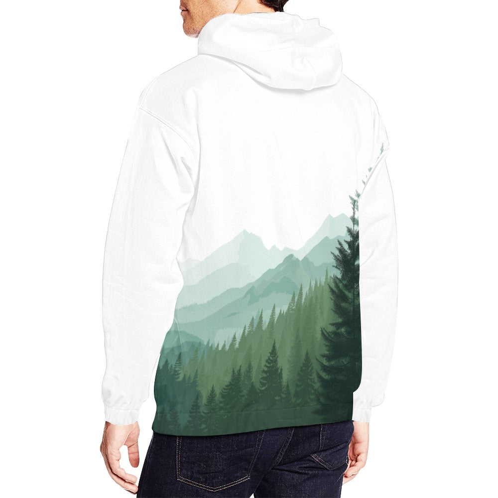 Green Mountainscape Hoodie