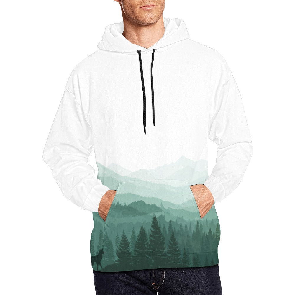 Green Mountainscape Hoodie