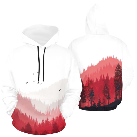 Red Mountainscape Hoodie