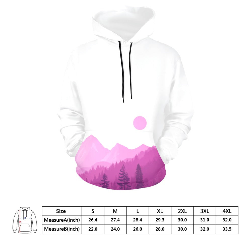 Pink Mountainscape Hoodie