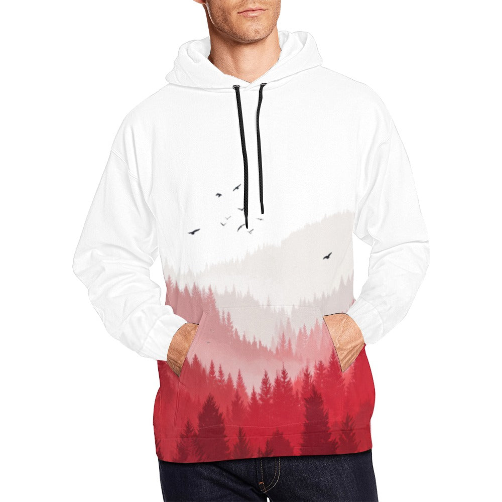 Red Mountainscape Hoodie