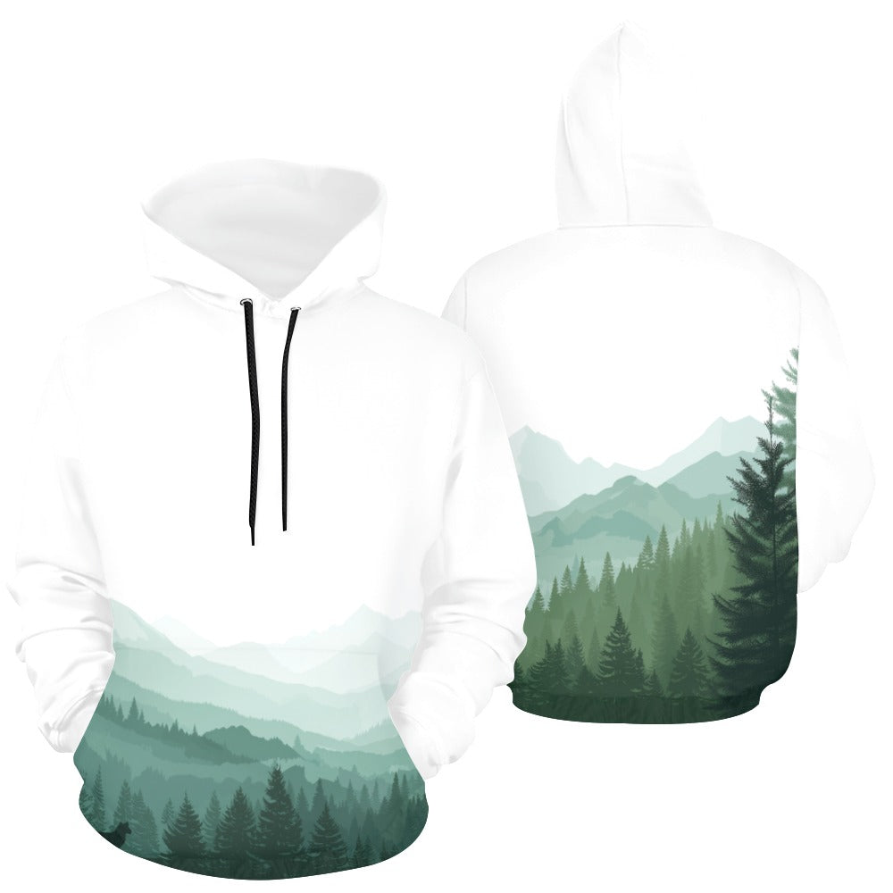 Green Mountainscape Hoodie